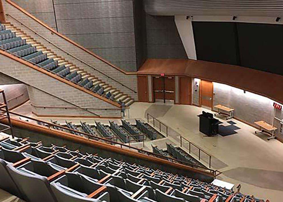 Hoch auditorium from seat 120 from 2nd left